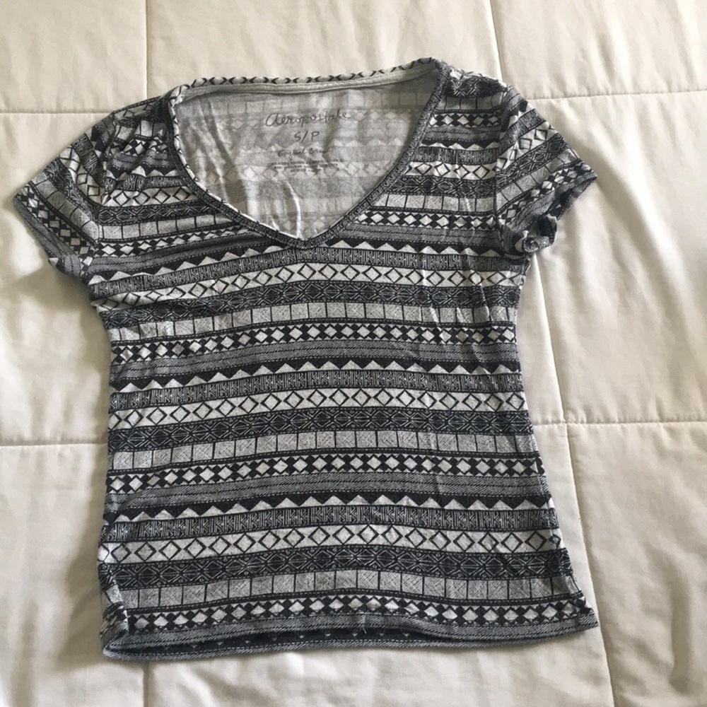 Grey and White T-shirt